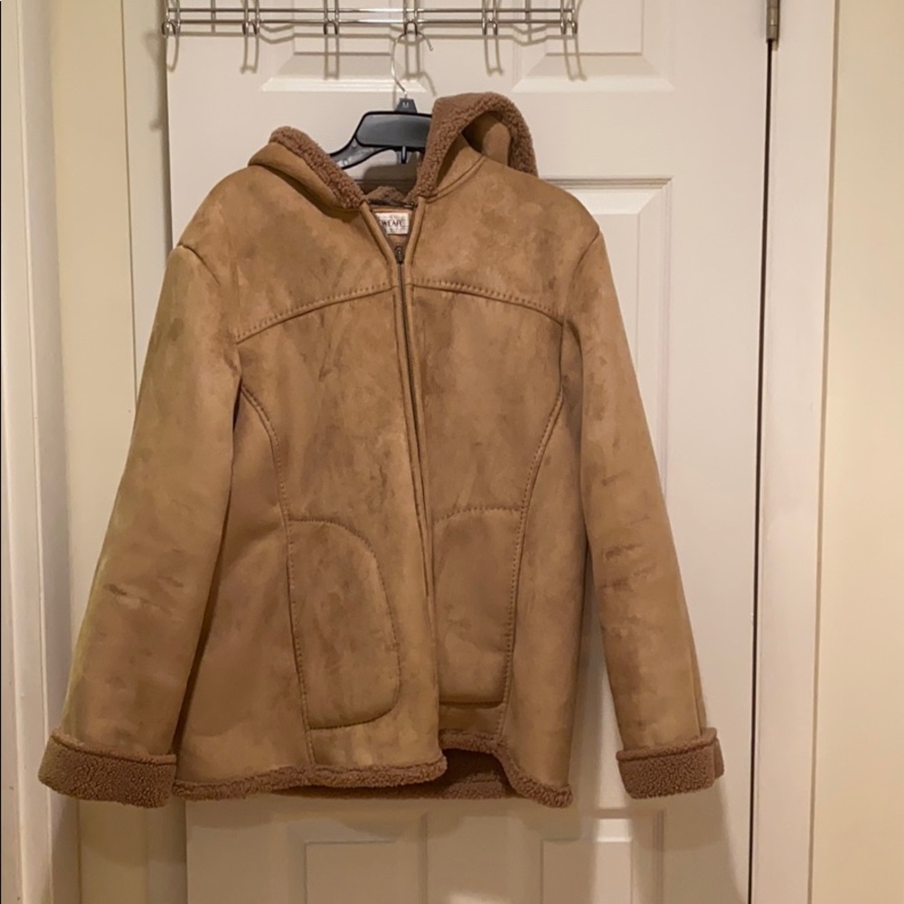 Camel oversized Jones Wear teddy coat